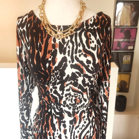 Rachel Pally Animal Print Bodycon Midi Dress 2X - Picture 5 of 15
